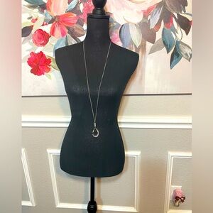 Paparazzi Silver Crescent Necklace